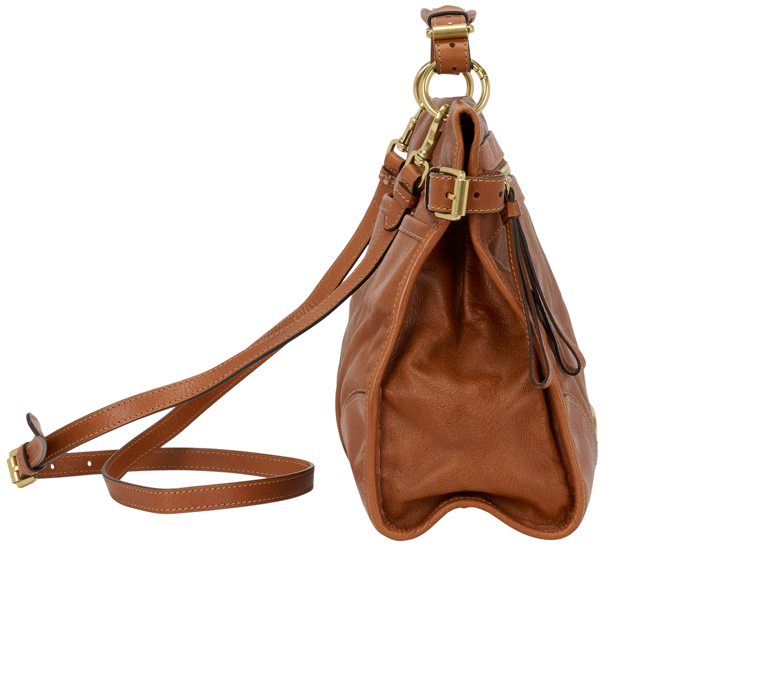 Taylor Satchel, &pound;295, Handbags, Tan, Leather, Side view